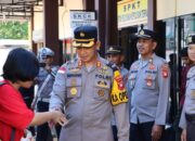 Kapolres Sanggau Sambut Pemudik Asal Kabupaten Sanggau Yang Mengikuti Program Mudik Gratis Presisi Polda Kalbar