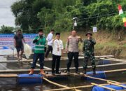Program Ketahanan Pangan, Kapolres Sarolangun AKBP Budi Prasetya, S.IK. MSI Tebar 8000 Benih Ikan Nila