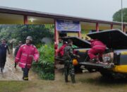 Gerak Cepat Pengecekan Banjir, Penyerahan Bantuan Polres Sanggau Peduli, dan Pendirian Posko Bencana di Dusun Mengkiang