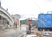 Bakti Tanpa Pamrih, Prajurit Petarung Pasmar 3 Gotong-royong Bangun Masjid Al-Akbar Sorong