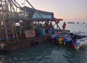 Satpolairud Polres Bangka Barat Amankan 4 Unit PIP Ilegal Jenis Tower di Perairan Cupat