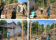 Satga TMMD Ke – 126 Tahun 2025 Kodim 1207/Pontianak, Membangun Rumah Tidak Layak Huni