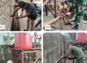 Satgas TMMD Ke 126 Kodim 1207/Pontianak Pasang Tandon Air dan Paralon Air Warga Dapat Aur Bersih.