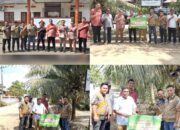 Pemberian Bantuan TJSLPTPN IV GUNUNG BAYU di Desa Sidotani di Terima kepala Desa Sidotani