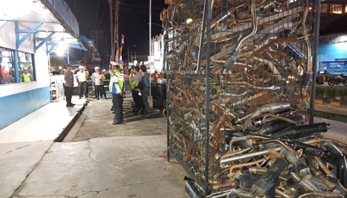 Ciptakan Kenyamanan di Kota Juang, Polres Melawi Jaring 21 Knalpot Brong dengan Sistem Hunting