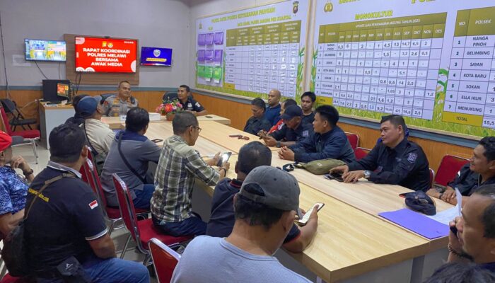 Jelang Lebaran, Polres Melawi Gelar Rakor dengan Awak Media