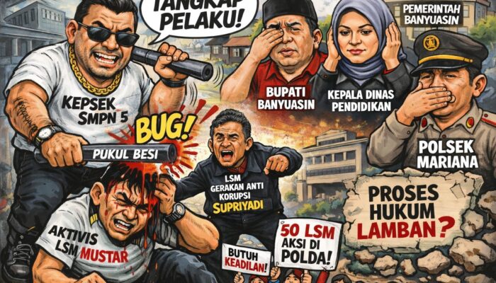 “Kepsek Hantam Aktifis Pakai Besi,Bupati dan Kadisdik Banyu Asin Dinilai Tak Punya Empati Terhadap,Polsek Mariana Diduga Lamban”