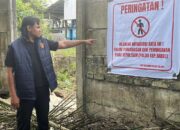 Satuan Unit Reskrim Polsek Kelapa Pasang Spanduk Himbauan Kamtibmas di PT. Timah Nusantara.