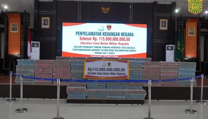 Penyelamatan Uang Negara Rp 115 Miliar dari Kasus Korupsi Tambang Bauksit Kalbar