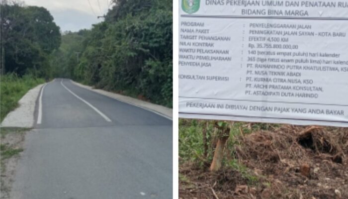 Aspal yang Menghubungkan Harapan,Warga Sayan–Kota Baru Apresiasi Gubernur dan Pelaksana Proyek