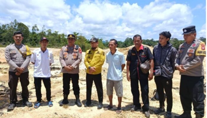 Gerak Cepat Polsek Mukok Polres Sanggau Cek Lokasi Dugaan PETI di Menjaya