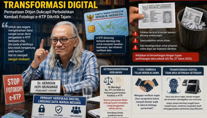 Menjadi Langkah Mundur Transformasi Digital: Pernyataan Ditjen Dukcapil Perbolehkan Kembali Fotokopi e-KTP Dikritik Tajam