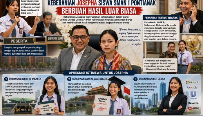 Berani Bersuara Demi Kebenaran: Keberanian Josepha Siswa SMAN 1 Pontianak Berbuah Hasil Luar Biasa