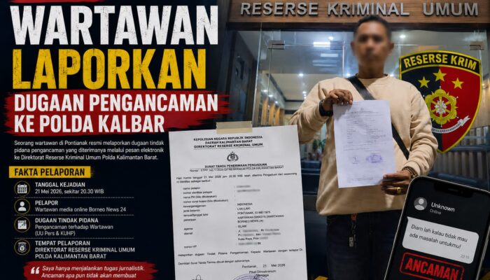 Terima Berita Dugaan Penggelapan Mobil, Wartawan di Pontianak Dilaporkan Dapat Ancaman & Intimidasi, Resmi Lapor Polda Kalbar