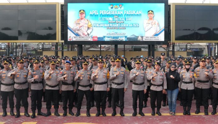 *Polresta Sidoarjo Siagakan 1.140 Personel Layanan Pengamanan Pilkades Serentak di 80 Desa*