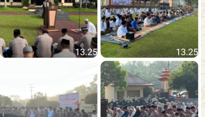 Polres Sarolangun Gelar Sholat Idul Adha 1447 H Bersama Masyarakat