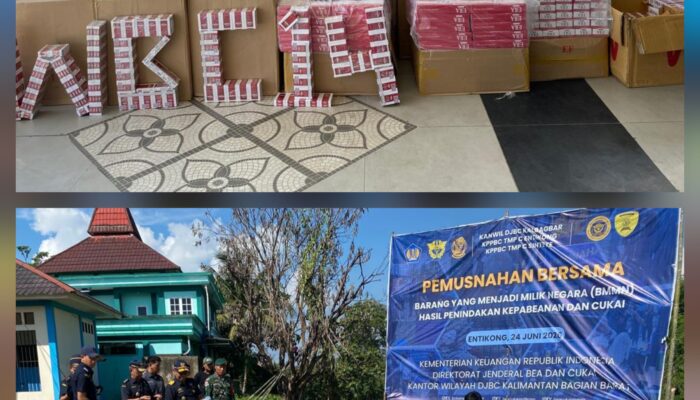Bea Cukai Kalimantan Barat Musnahkan Barang Ilegal Hasil Penindakan di Wilayah Perbatasan