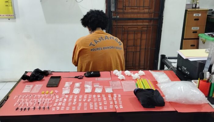 Polres Bangka Barat Bongkar Peredaran Sabu di Desa Mayang, 85 Gram Narkotika Siap Edar Diamankan