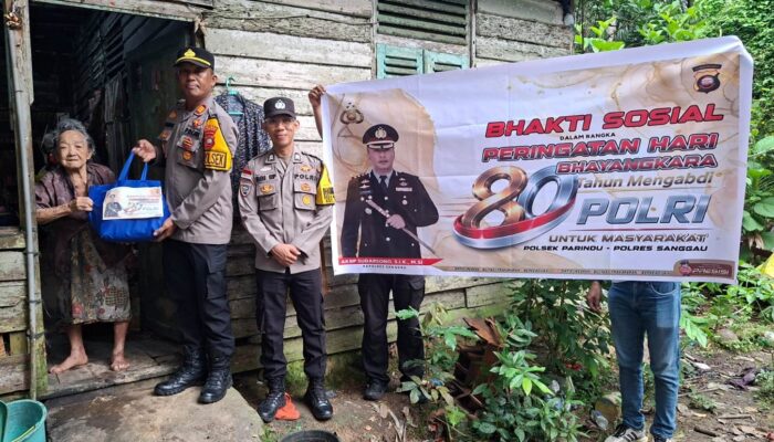 Wujud Kepedulian di Hari Bhayangkara Ke-80, Polsek Parindu Berbagi dengan Sesama