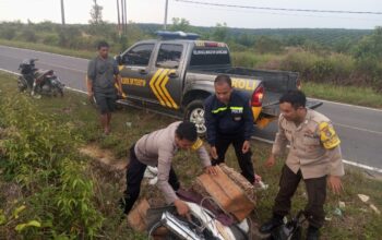 Respons Cepat Polres Bangka Barat Tangani Kecelakaan Tunggal di Simpang Teritip, Korban Langsung Dievakuasi
