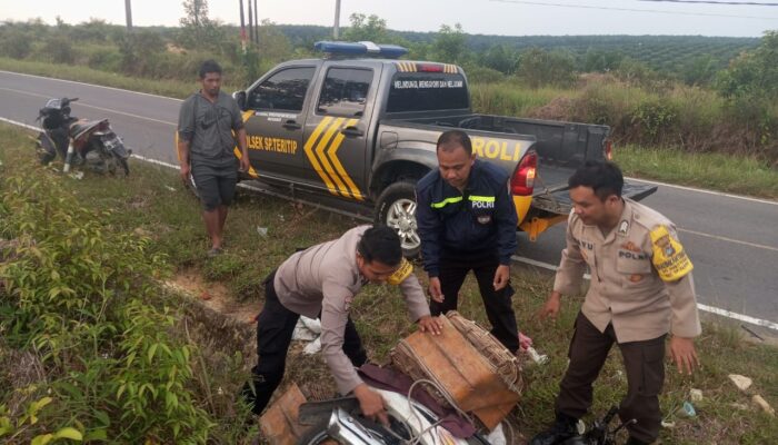 Respons Cepat Polres Bangka Barat Tangani Kecelakaan Tunggal di Simpang Teritip, Korban Langsung Dievakuasi