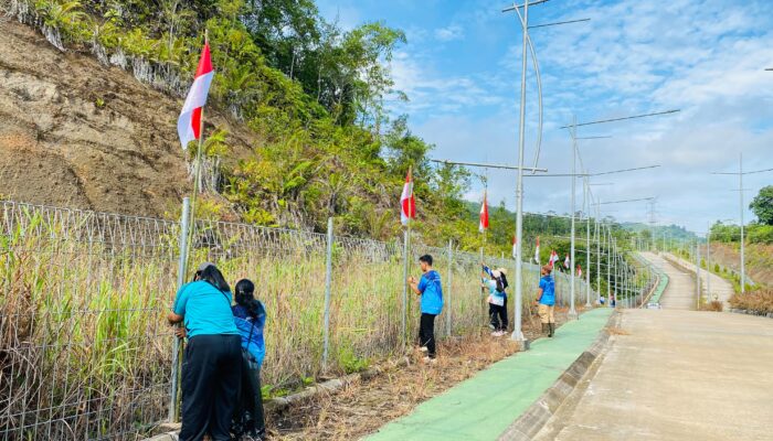 Bendera Merah Putih Berkibar Di Beranda Negeri, Menjaga Kedaulatan Mengawal NKRI