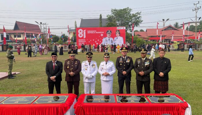 Kodim 1204/Sanggau Ikuti Upacara HUT ke-81 Kemerdekaan RI di Kabupaten Sanggau