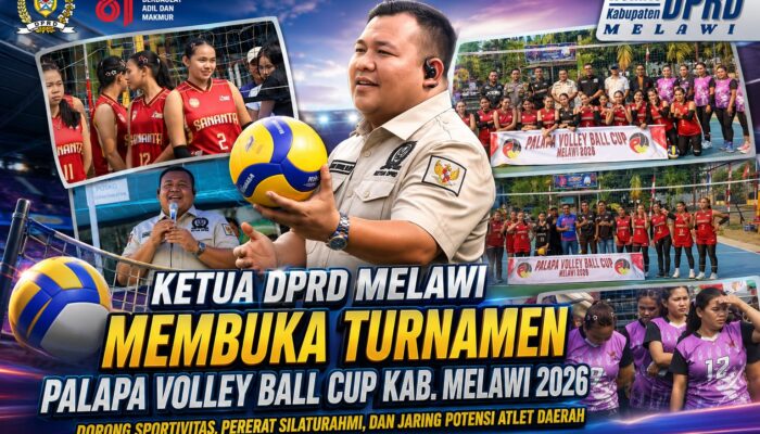 Ketua DPRD Melawi Buka Palapa Volley Ball Cup 2026, Dorong Lahirnya Atlet Berprestasi