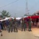 Bendera Merah Putih Raksasa Berkibar Megah di Tugu Garuda Pancasila Jagoi Babang.